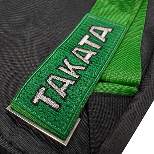Q1-TECH, Jdm Recaro Gradation Crossbody Shoulder Bag With Green Embroidery Tak Straps Backpack New