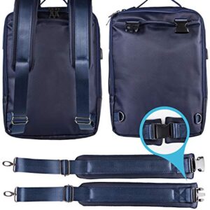 LS LifeStyle Leather 3 in 1 Backpack USB Briefcase Waterproof 15.6 Laptop Bag