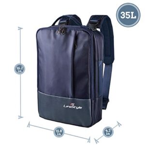 LS LifeStyle Leather 3 in 1 Backpack USB Briefcase Waterproof 15.6 Laptop Bag