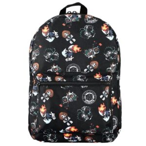 my hero academia anime cartoon chibi print sublimated tech backpack