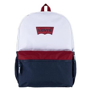 levi’s kids’ classic logo backpack, navy/white/red, one size