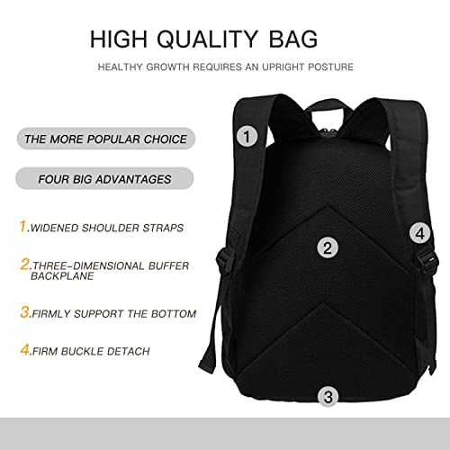 Lyuiescn BTS Backpack Gifts with Pencil Case, 17 Inch Adjustable Shoulder Strap Lightweight Travel Backpack Style-D