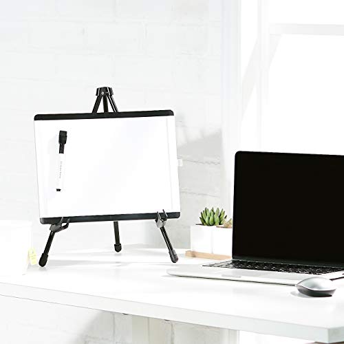 Amazon Basics Tabletop Instant Easel, Black Steel Table Top Easels for Display, Adjustable & Portable Tripod Easel, for Paintings, Signs, Posters