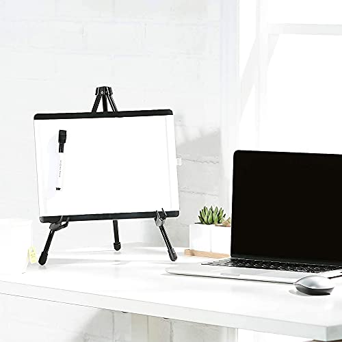 Amazon Basics Tabletop Instant Easel, Black Steel Table Top Easels for Display, Adjustable & Portable Tripod Easel, for Paintings, Signs, Posters