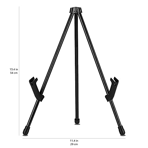 Amazon Basics Tabletop Instant Easel, Black Steel Table Top Easels for Display, Adjustable & Portable Tripod Easel, for Paintings, Signs, Posters