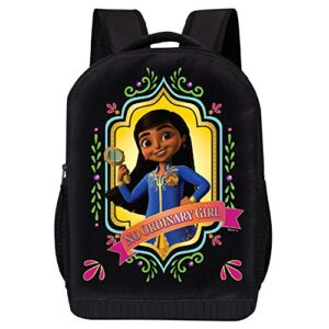 disney mira black backpack – mira no ordinary girl – 17 inch air mesh padded bag (mira- no ordinary girl)