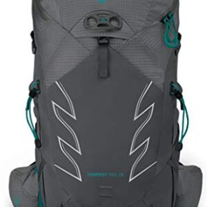 Osprey Tempest Pro 28 Women's Hiking Backpack, Titanium, Medium/Large