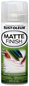 rust-oleum 267028 specialty matte finish spray, 11 ounce, clear, 128 fl oz