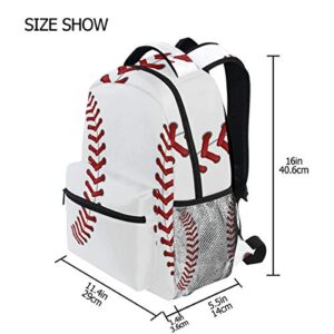 Nander Backpack Travel Sport Baseball Print Pattern School Bookbags Shoulder Bag for Mens Boys