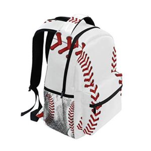 Nander Backpack Travel Sport Baseball Print Pattern School Bookbags Shoulder Bag for Mens Boys