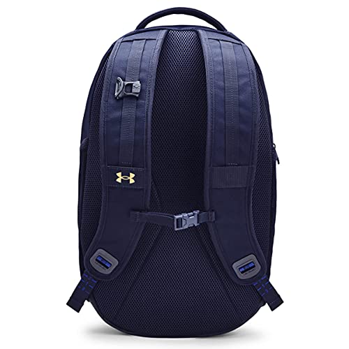 Under Armour Adult Hustle Pro Backpack , Midnight Navy (410)/Metallic Gold , One Size Fits All