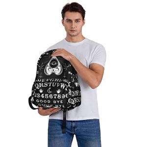 HODOYO Vintage Skeleton Magic Ouija Board Black Backpack Durable Laptop Backpack Stylish Bookbag with Adjustable Shoulder Straps Multipurpose Backpacks for Business Work