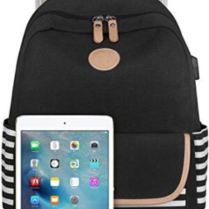 Sugaroom Canvas Bookbags School Backpack Laptop Schoolbag for Teens Girls High School