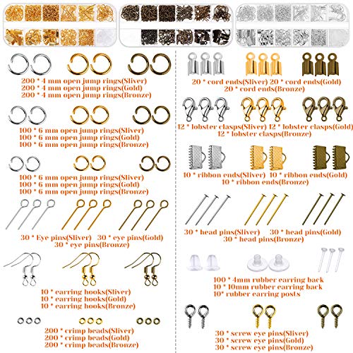 Jewelry Making Supplies Kit, Paxcoo Jewelry Making Kit with Jewelry Making Tools, Jewelry Wires and Jewelry Findings for Jewelry Making, Repair and Beading