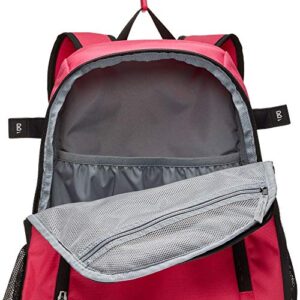 nike kids vapor clutch bat baseball backpack rush pink/black/white one size