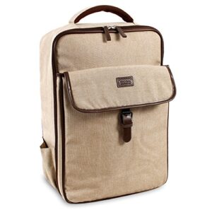 j world new york class laptop backpack, sand, 18 x 13 x 6 (h x w x d)