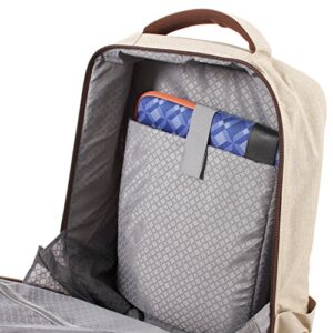 J World New York Class Laptop Backpack, Sand, 18 X 13 X 6 (H X W X D)