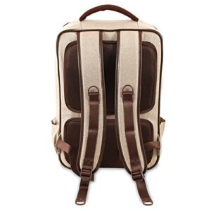 J World New York Class Laptop Backpack, Sand, 18 X 13 X 6 (H X W X D)