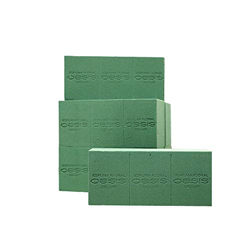 Oasis Smithers Floral Foam Deluxe - Foam Bricks - Craft Blocks - Foam for Dry Flowers - Lightweight Green Foam - Florist Foam for Arrangements and Decorations - 6 Pack