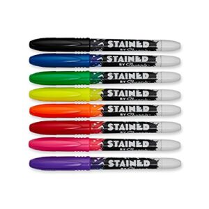 Sharpie Stained Fabric Markers, Brush Tip, Assorted Colors, 8 Count