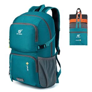 skysper lightweight packable backpack 30l hiking daypack with wet pocket foldable travel carry-on backpack cyan
