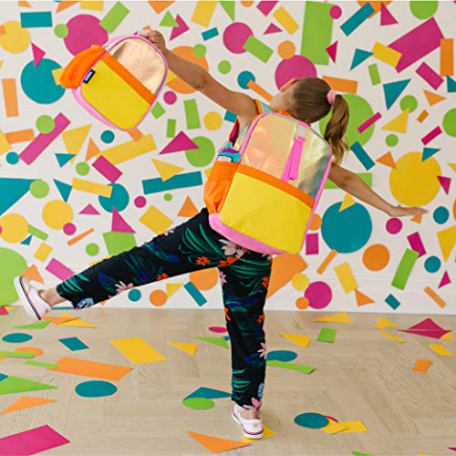 Wildkin Pack-it-All Kids Backpack for Boys & Girls, Ideal Size for School & Travel Backpack for Kids, Features Front Strap, Interior Sleeve, Back Support & Side Pocket (Orange Shimmer)