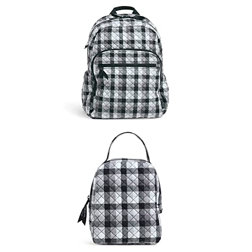 Bradley Vera Womens Cotton Campus Backpack Bookbag, Kingbird Plaid - Recycled Cotton, One Size USVera Womens Modern Lunch Bag, Kingbird Plaid - Recycled Cotton, One Size US