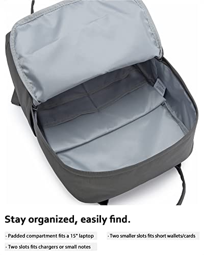 HotStyle DAYBREAK Casual Backpack, Stylish for School, Travel & College, Charcoal