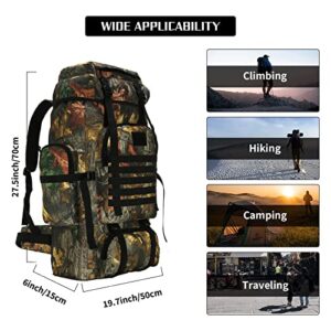 WintMing 70L Camping Hiking Backpack Molle Rucksack Waterproof Traveling Daypack (70L-CamoTabby)