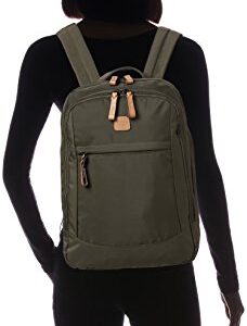 Bric's X-Travel Metro Backpack - 15 Inch - Travel Backpack for Women and Men - Designer Bag with Large Pockets - Olive