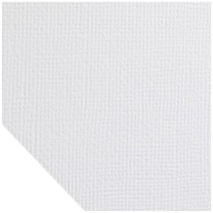 12 x 12-inch White AC Cardstock Pack by American Crafts | Includes 60 sheets of heavy weight, textured white cardstock