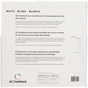 12 x 12-inch White AC Cardstock Pack by American Crafts | Includes 60 sheets of heavy weight, textured white cardstock