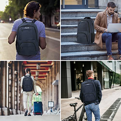 Business Travel Laptop Backpack, Water Resistant, with Headphone Hole, Men's Women's College Laptop Bag for 15.6" Laptop (Royal blue)