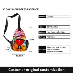 Zakely Un Verano Sin Ti Backpack Bunny Fans Backpack Travel Shoulder Backpack Cosplay Backpack 3pcs Set for Men Women