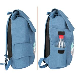 INN Innturt Anime Canvas Backpack Rucksack Bag School Backpack Blue Large