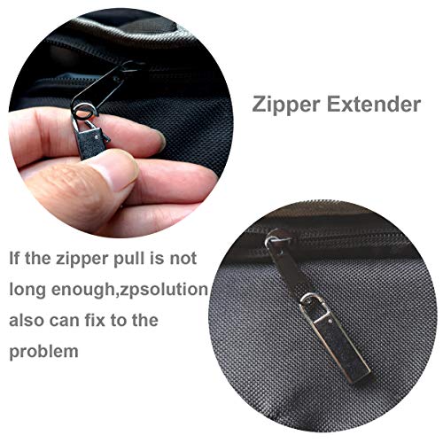 Zpsolution Zipper Pull Replacement Metal Zipper Handle Mend Fixer Zipper Tab Repair for Luggage Suitcases Bag