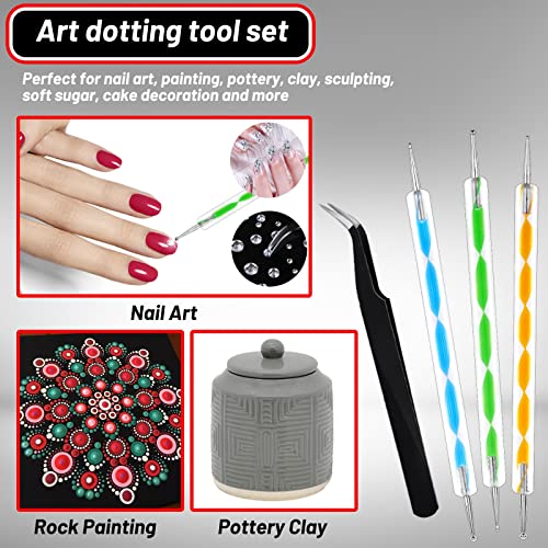 B7000 Rhinestone Glue for Jewelry Making, Clear Glue for Crafts Fabric Glue with Precision Tips Adhesive Glue with Dotting Pens Tweezers for Metal Stone Nail Art Beading Wood Glass 0.5 fl oz, 3 Packs