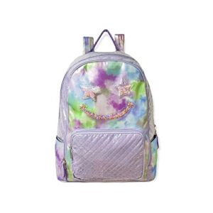 bari lynn confetti smile tye dye backpack – purple tye dye tone