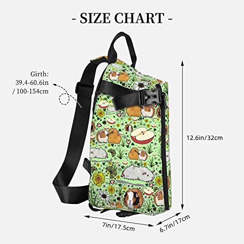 Guinea Pig Sling Bag, Crossbody Sling Backpack Shoulder Chest Bag For Women Men, Travel Hiking Daypack