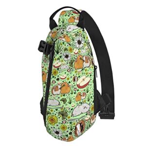 Guinea Pig Sling Bag, Crossbody Sling Backpack Shoulder Chest Bag For Women Men, Travel Hiking Daypack