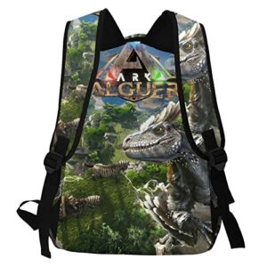 OIUCANP Ark Survival Evolved Backpack,Dinosaur Travel Casual Daypack for Men Women,Multifunction Outdoor Sports Bag 16in