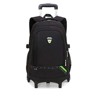 lanshiya solid color rolling backpack for kids teen laptop bag with wheels boys travel bag school bag