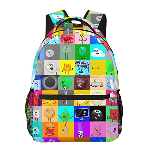 Genaolax Anime Battle For Bfdi Backpack Casual Double Shoulder School Bag For School Travel Outdoors