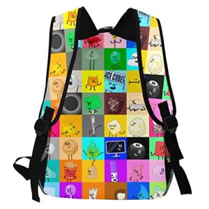 Genaolax Anime Battle For Bfdi Backpack Casual Double Shoulder School Bag For School Travel Outdoors