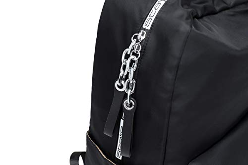 Acmebon Girl College Backpack Classic Solid Color Backpack Simple Casual Bag Black