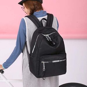 Acmebon Girl College Backpack Classic Solid Color Backpack Simple Casual Bag Black