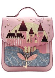 danielle nicole x harry potter hogwarts castle sunset mini backpack – fashion cosplay disneybound cute bags, multicolor