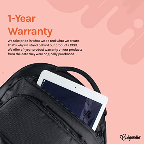 Origaudio Embarcadero Pack - Water-Resistant Canvas Business Travel Backpack - 16-Pocket Backpack with 17" Laptop Sleeve and USB Techport - Storage for Water Bottles, Sunglasses, Wallets, and Accessories