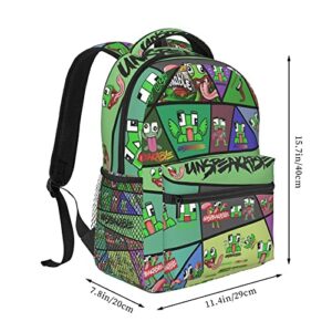 Frog Backpack For Boys Teen Cartoon Backpack High Capacity Bookbag 3d Printed Lightweight Travel Backpack