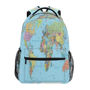 auuxva backpacks globe world map school bag student bookbag adjustable shoulder bags laptop rucksack travel hiking camping daypack for teens girls boys women men